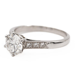Bague Solitaire Or blanc Diamant - Castafiore