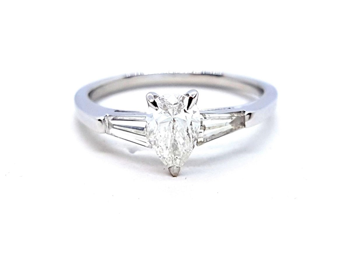 Bague Solitaire Or blanc Diamant - Castafiore