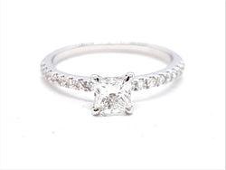 Bague Solitaire Or blanc Diamant - Castafiore