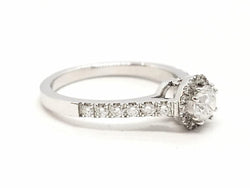 Bague Solitaire Or blanc Diamant - Castafiore
