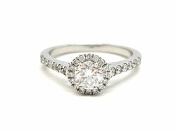 Bague Solitaire Or blanc Diamant - Castafiore