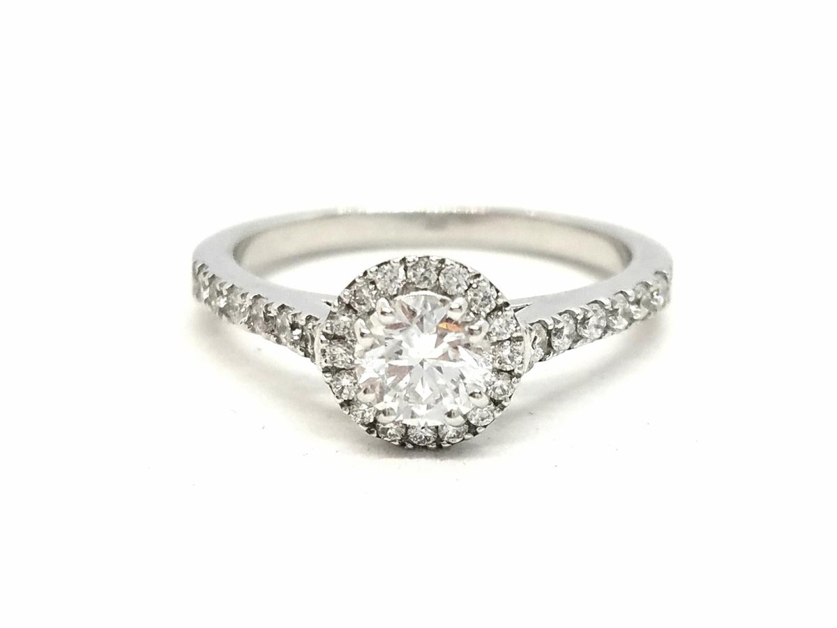 Bague Solitaire Or blanc Diamant - Castafiore