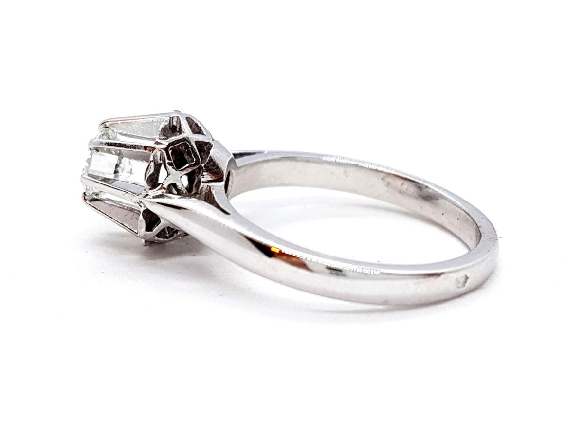 Bague Solitaire Or blanc Diamant - Castafiore