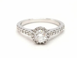 Bague Solitaire Or blanc Diamant - Castafiore