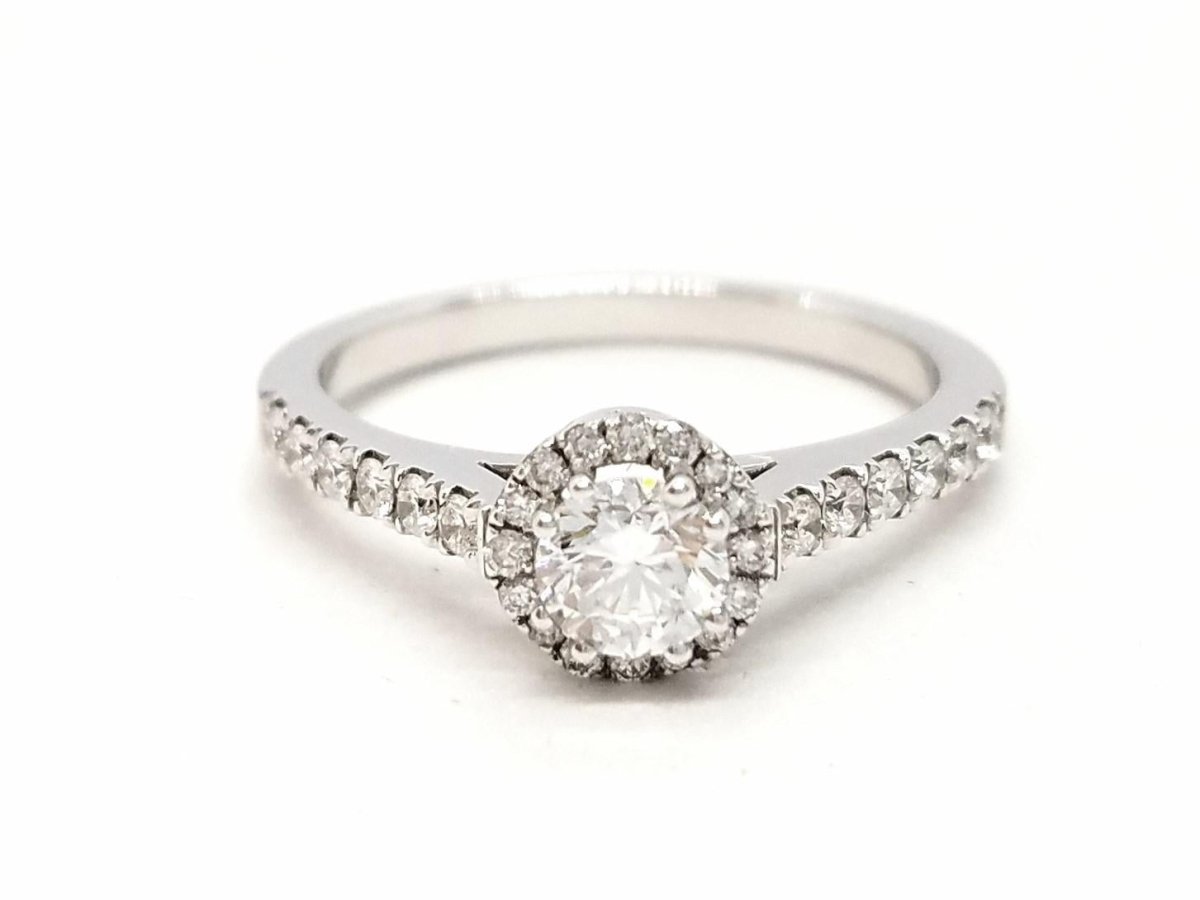 Bague Solitaire Or blanc Diamant - Castafiore