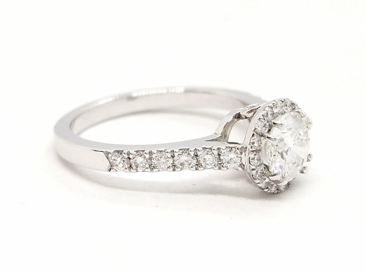 Bague Solitaire Or blanc Diamant - Castafiore