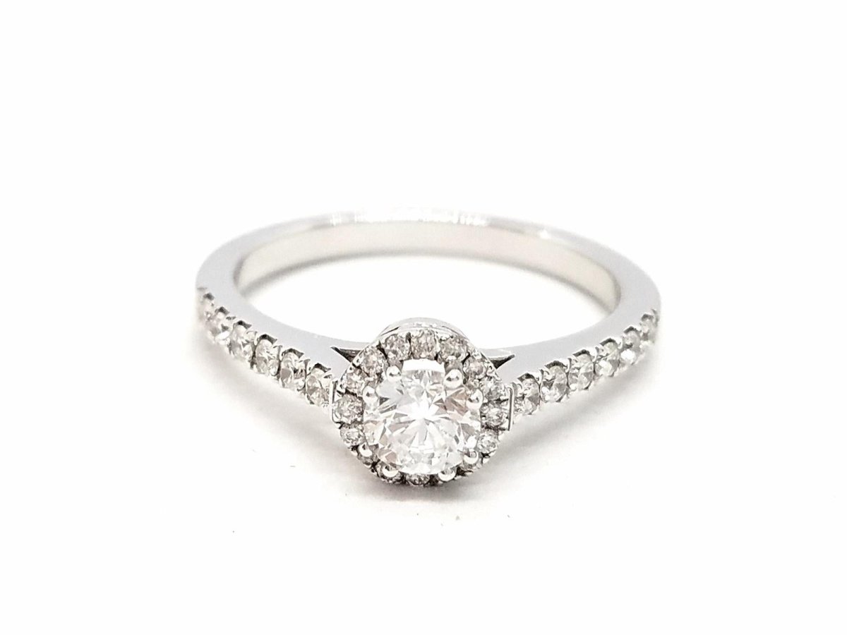 Bague Solitaire Or blanc Diamant - Castafiore