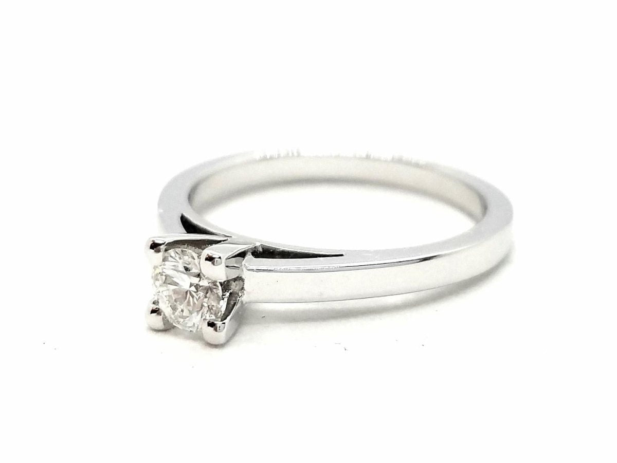 Bague Solitaire Or blanc Diamant - Castafiore