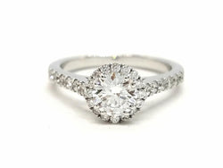 Bague Solitaire Or blanc Diamant - Castafiore