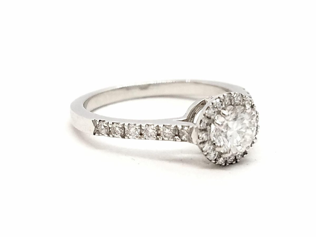Bague Solitaire Or blanc Diamant - Castafiore