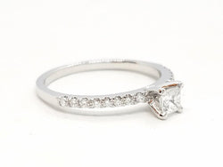 Bague Solitaire Or blanc Diamant - Castafiore