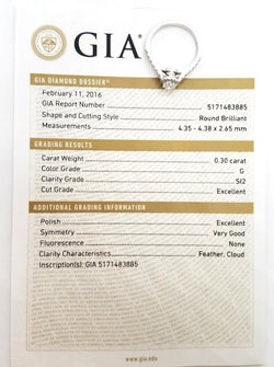 Bague Solitaire Or blanc Diamant - Castafiore