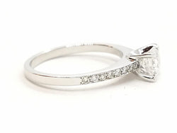Bague Solitaire Or blanc Diamant - Castafiore