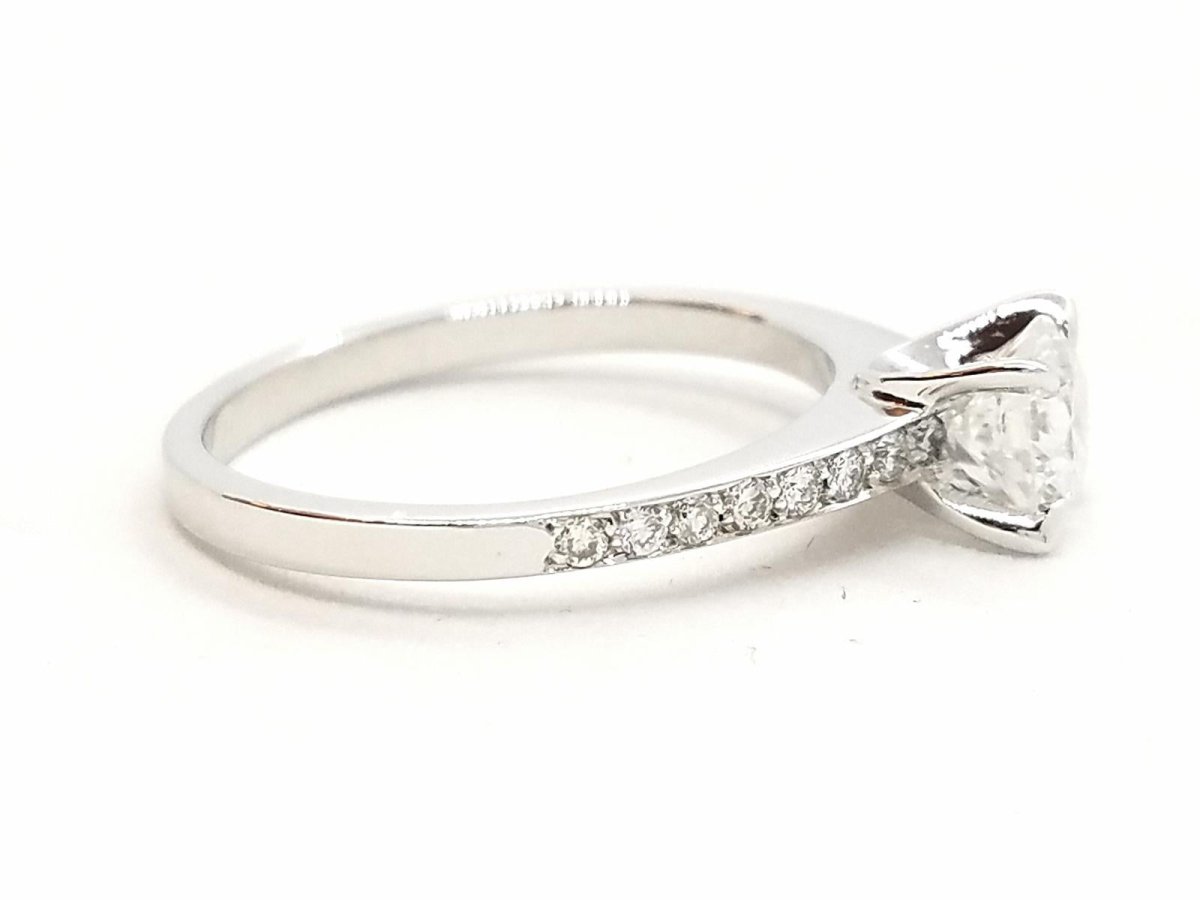 Bague Solitaire Or blanc Diamant - Castafiore