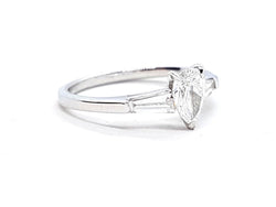 Bague Solitaire Or blanc Diamant - Castafiore