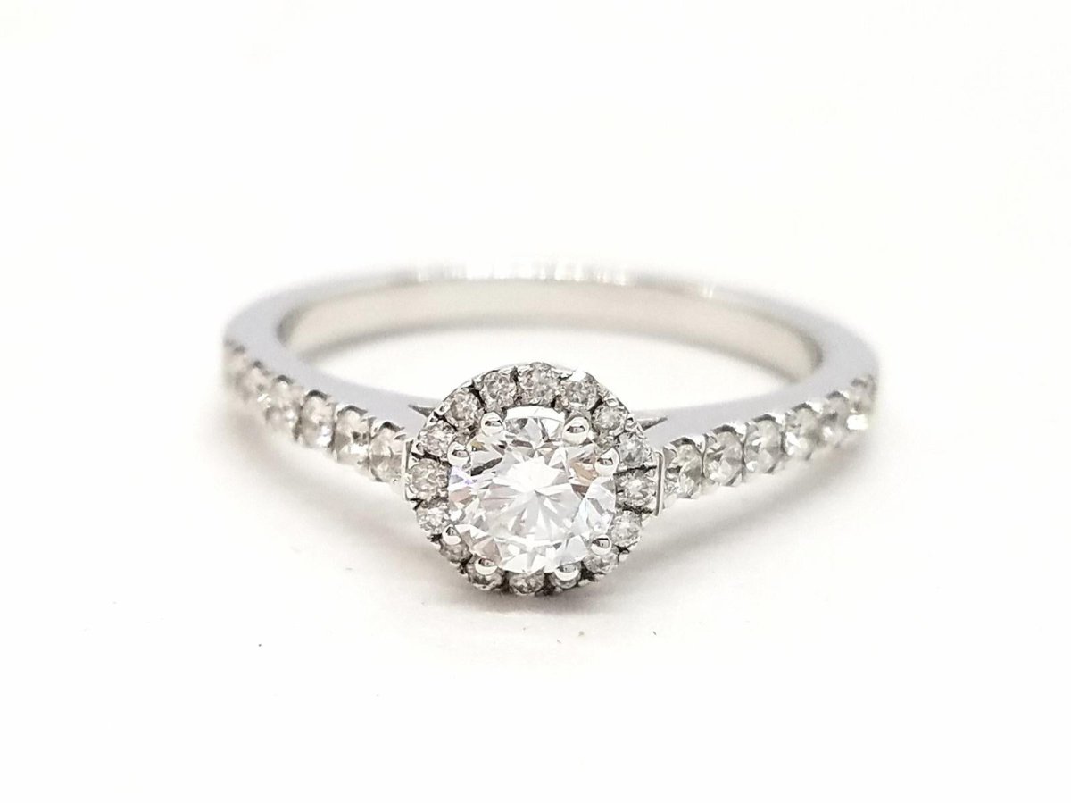 Bague Solitaire Or blanc Diamant - Castafiore