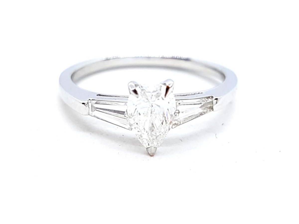 Bague Solitaire Or blanc Diamant - Castafiore