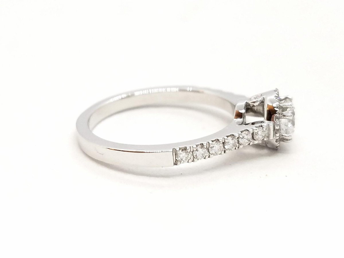 Bague Solitaire Or blanc Diamant - Castafiore