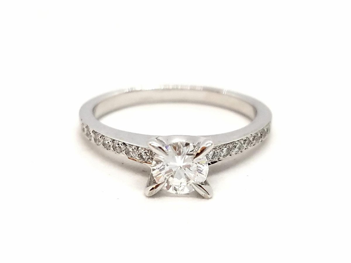 Bague Solitaire Or blanc Diamant - Castafiore