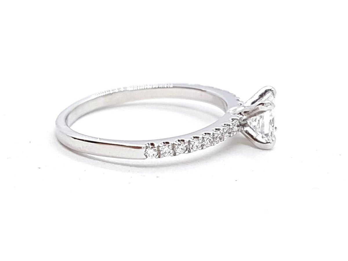 Bague Solitaire Or blanc Diamant - Castafiore