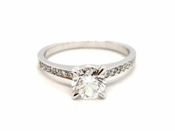 Bague Solitaire Or blanc Diamant - Castafiore