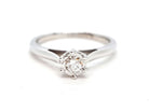 Bague Solitaire Or blanc Diamant - Castafiore