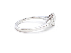 Bague Solitaire Or blanc Diamant - Castafiore