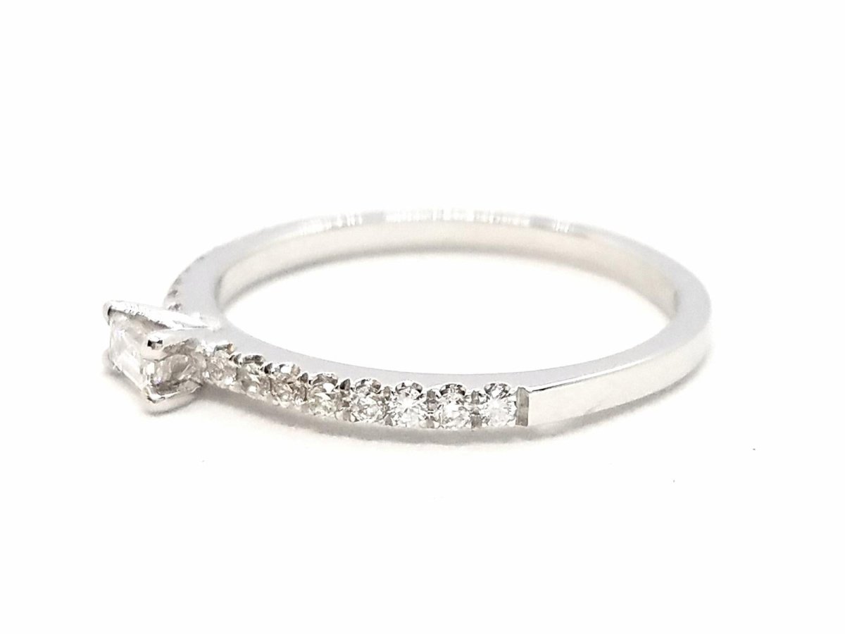 Bague Solitaire Or blanc Diamant - Castafiore