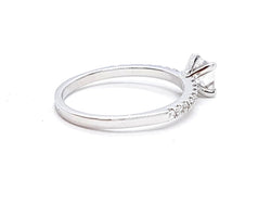 Bague Solitaire Or blanc Diamant - Castafiore