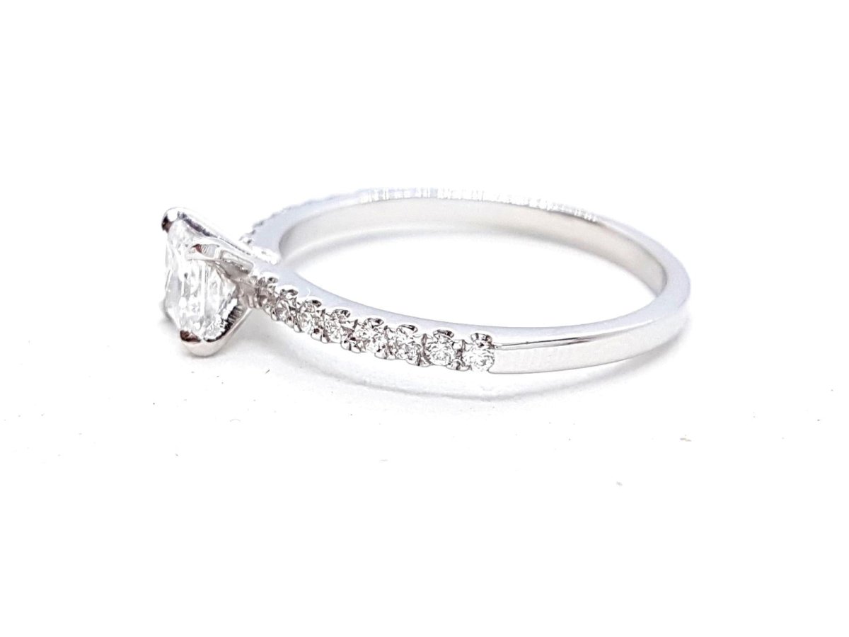 Bague Solitaire Or blanc Diamant - Castafiore