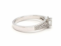 Bague Solitaire Or blanc Diamant - Castafiore