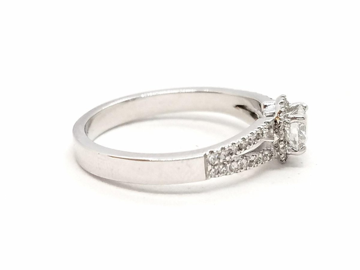 Bague Solitaire Or blanc Diamant - Castafiore