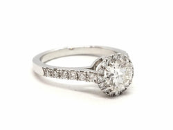 Bague Solitaire Or blanc Diamant - Castafiore