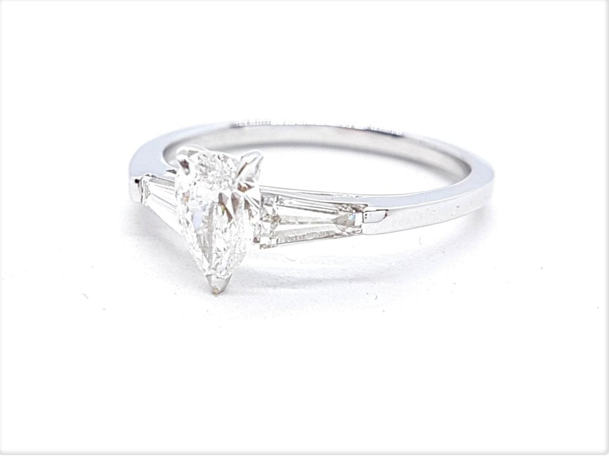 Bague Solitaire Or blanc Diamant - Castafiore