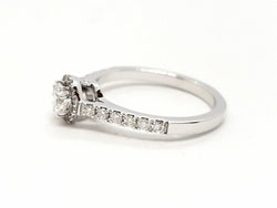 Bague Solitaire Or blanc Diamant - Castafiore