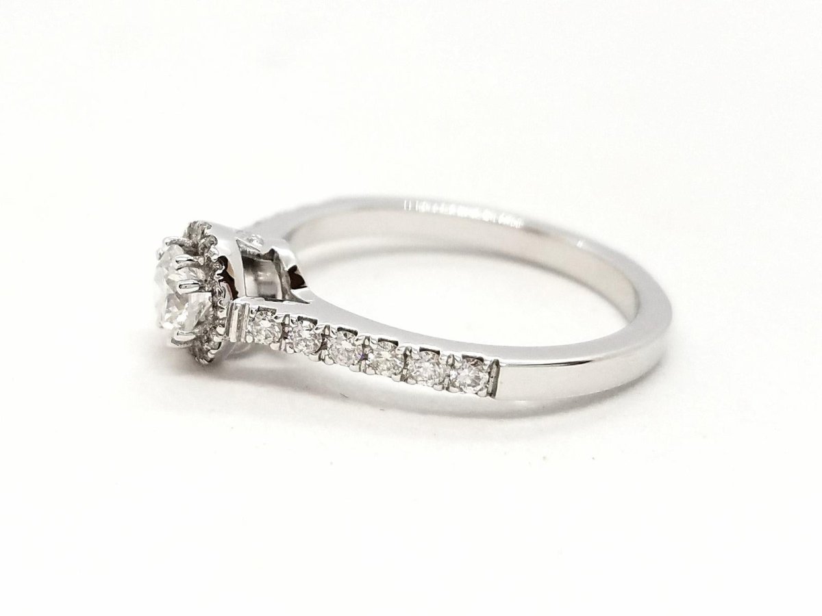 Bague Solitaire Or blanc Diamant - Castafiore
