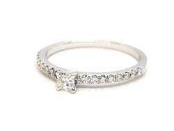 Bague Solitaire Or blanc Diamant - Castafiore
