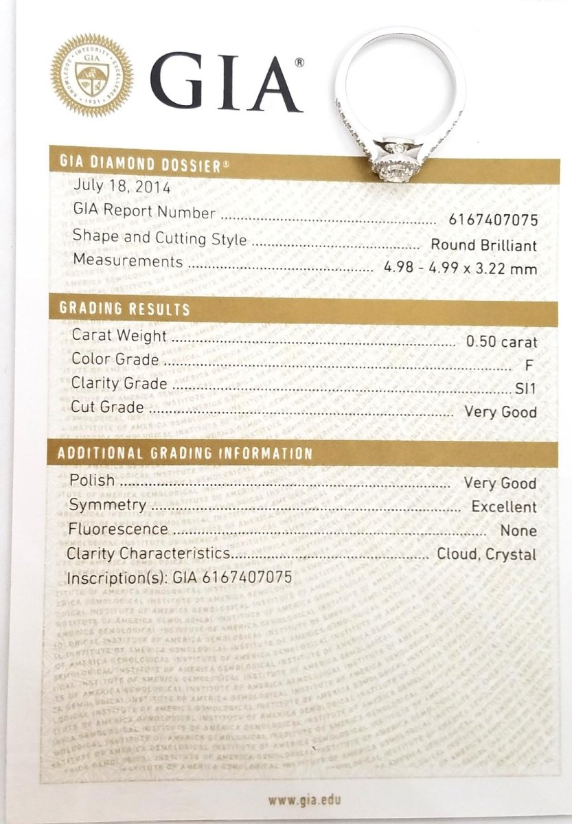 Bague Solitaire Or blanc Diamant - Castafiore