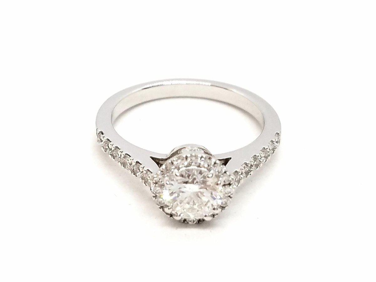 Bague Solitaire Or blanc Diamant - Castafiore