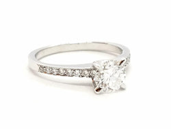 Bague Solitaire Or blanc Diamant - Castafiore