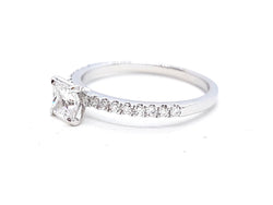 Bague Solitaire Or blanc Diamant - Castafiore