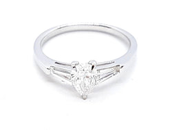 Bague Solitaire Or blanc Diamant - Castafiore