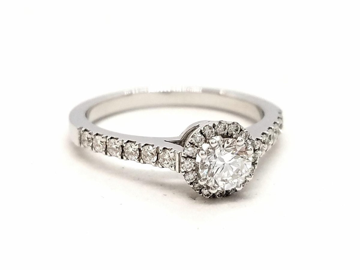 Bague Solitaire Or blanc Diamant - Castafiore