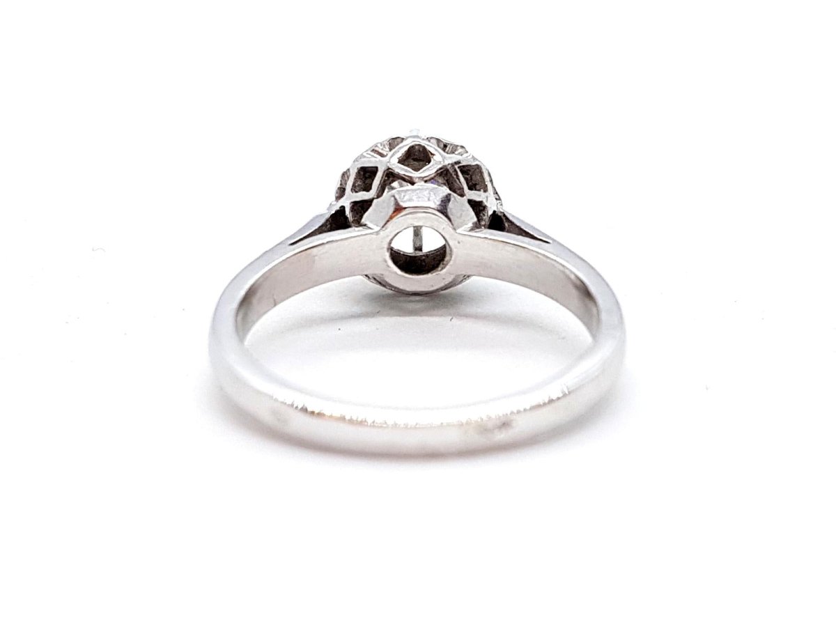 Bague Solitaire Or blanc Diamant - Castafiore