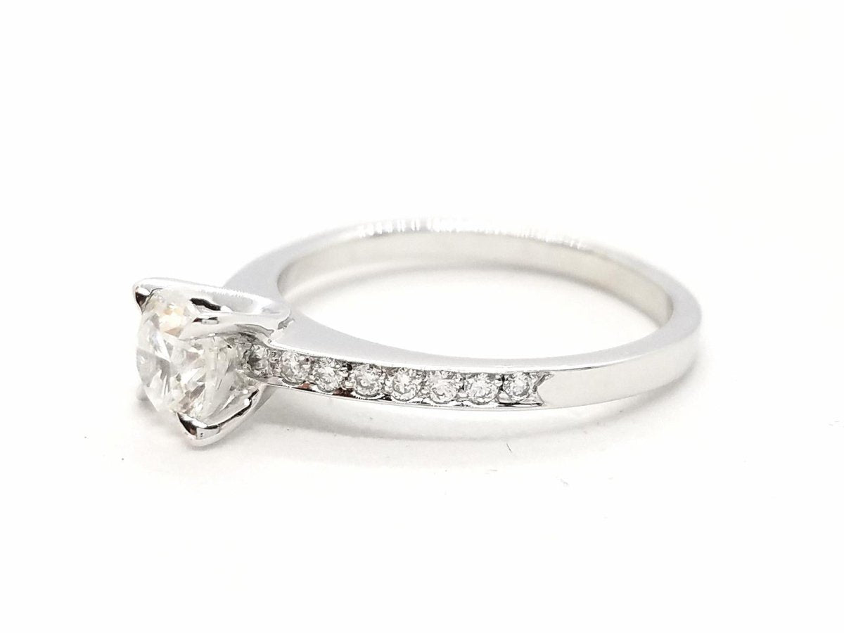 Bague Solitaire Or blanc Diamant - Castafiore