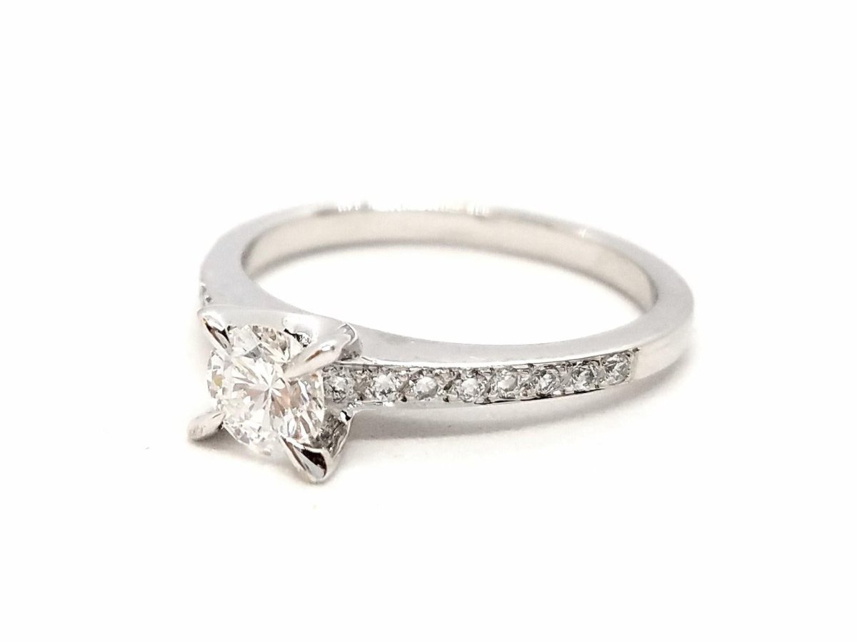 Bague Solitaire Or blanc Diamant - Castafiore