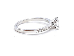 Bague Solitaire Or blanc Diamant - Castafiore
