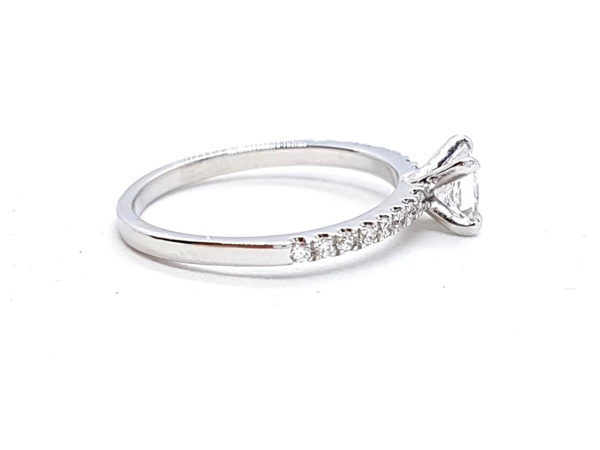 Bague Solitaire Or blanc Diamant - Castafiore