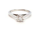 Bague Solitaire Or blanc Diamant - Castafiore