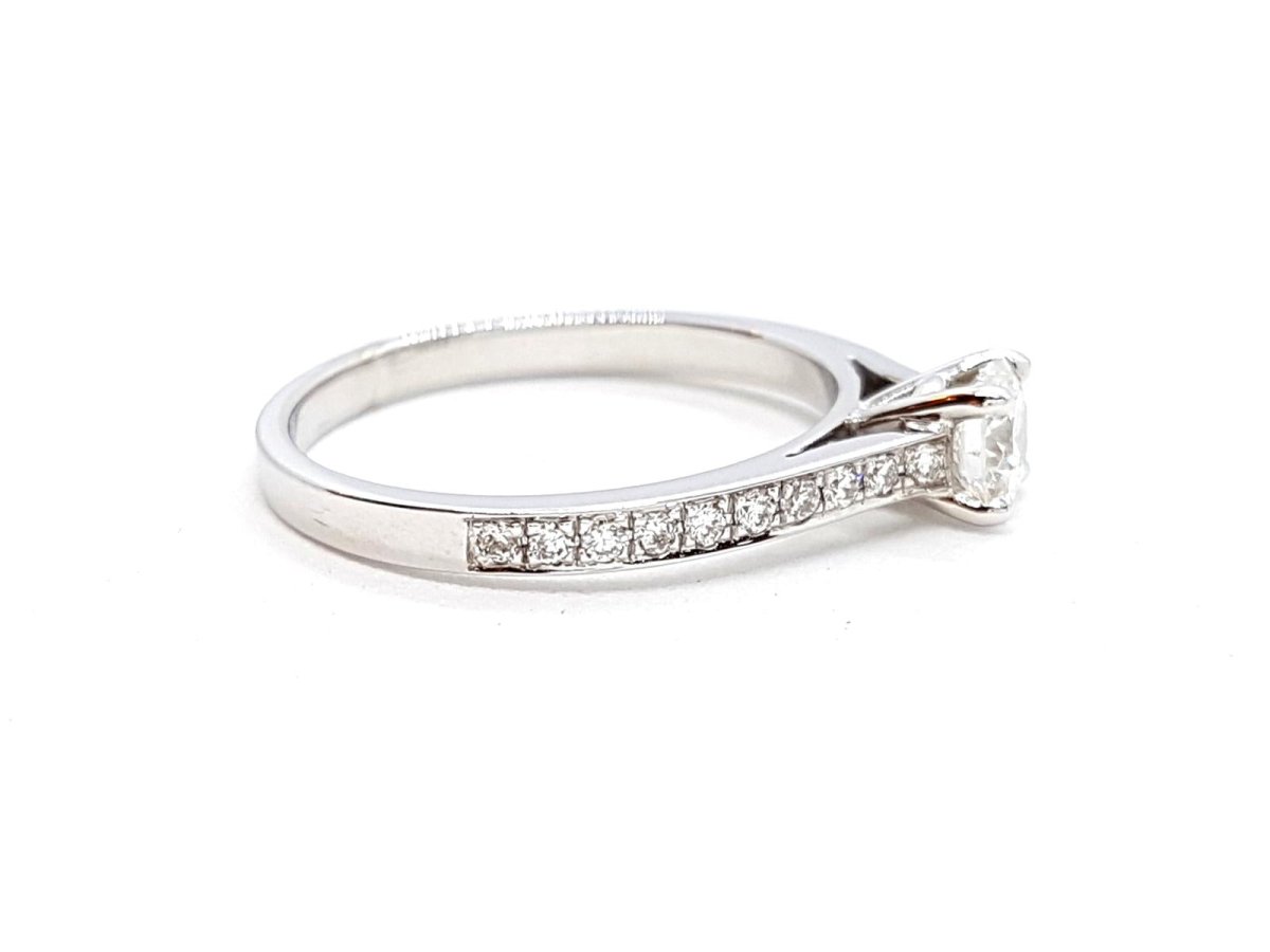 Bague Solitaire Or blanc Diamant - Castafiore